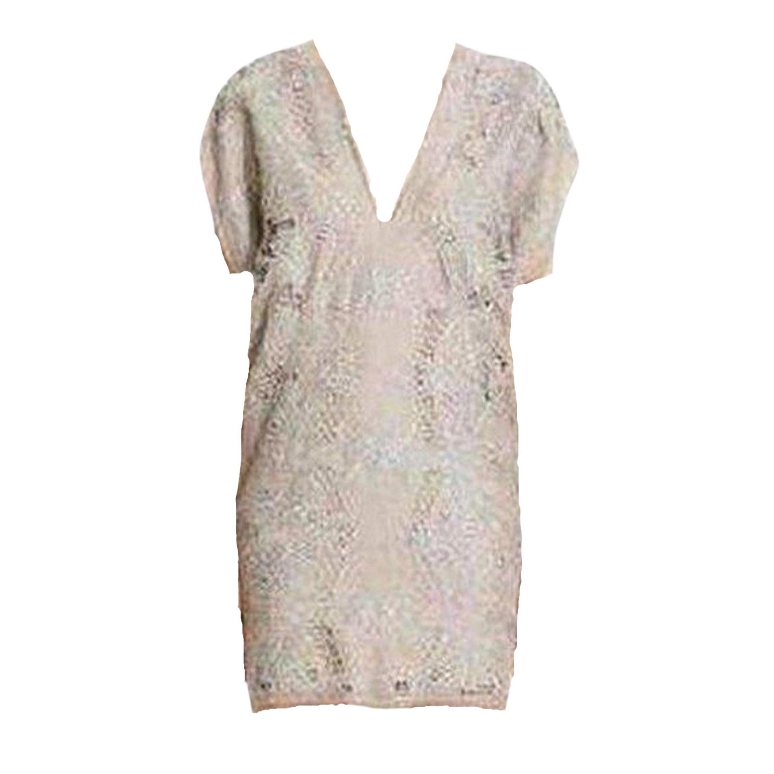 Bcbgmaxazria - Freja Organza Lace Beige Dress - S